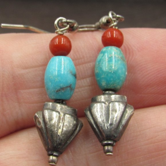 Jewelry - Sterling Silver Special Blue Stone Dangle Earrings